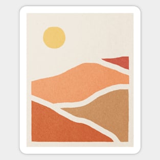 Landscape, Nature, Sun, Boho Sticker